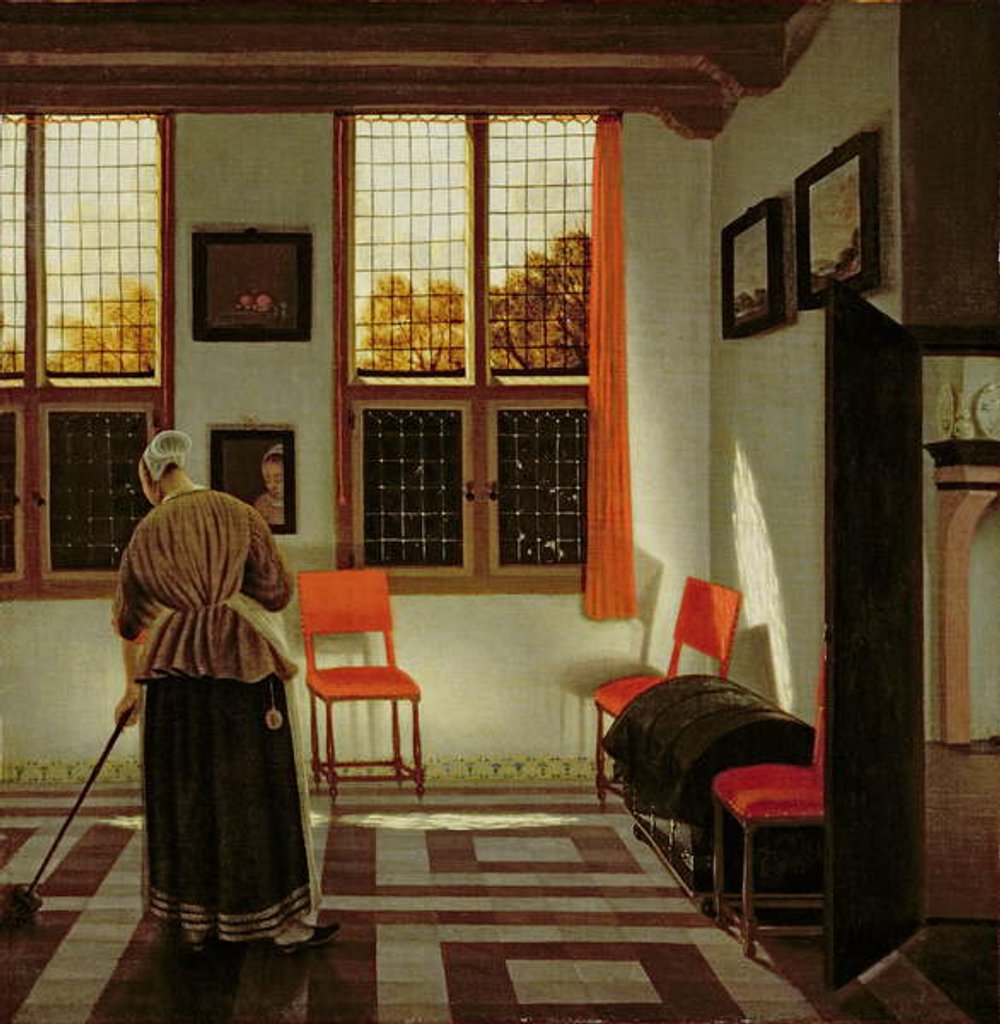 Detail of A Dutch Interior, 1665-70 by Pieter Janssens