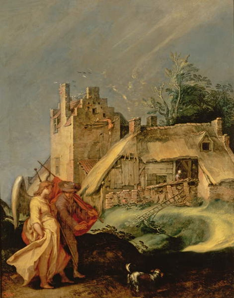 Detail of Landscape with Tobias and the Angel, 1610-15 by Abraham Bloemaert