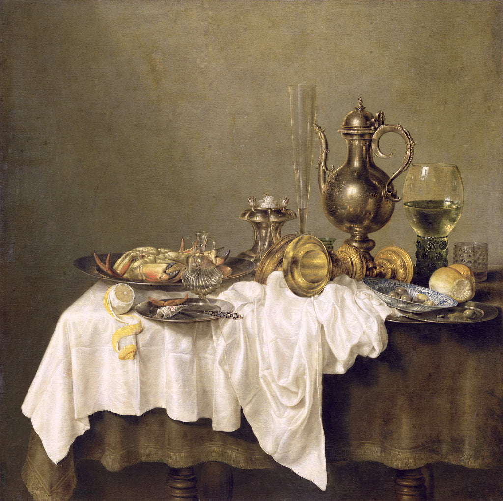 Detail of Breakfast with a Crab, 1648 by Willem Claesz. Heda