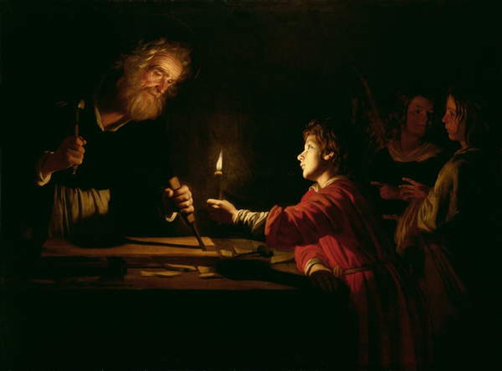 Detail of The Childhood of Christ, c.1620 by Gerrit van Honthorst