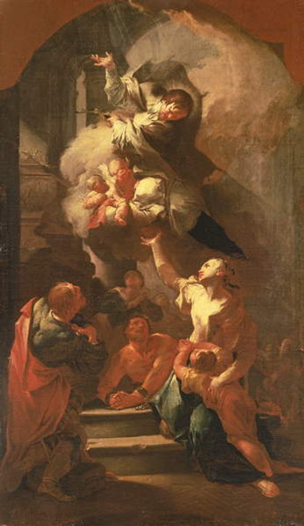 Detail of St. John of Nepomuk Comforting the Oppressed, c.1748 by Paul Troger