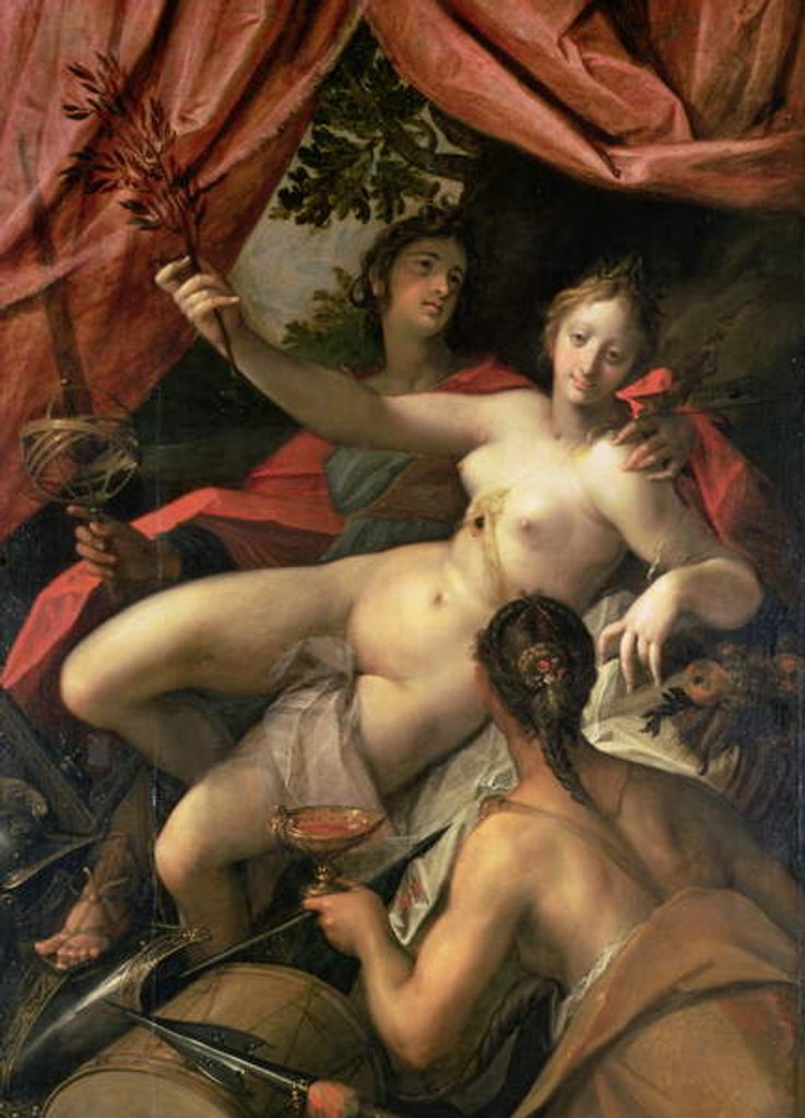 Detail of Allegory of Peace, Art and Abundance, 1602 by Johann or Hans von Aachen