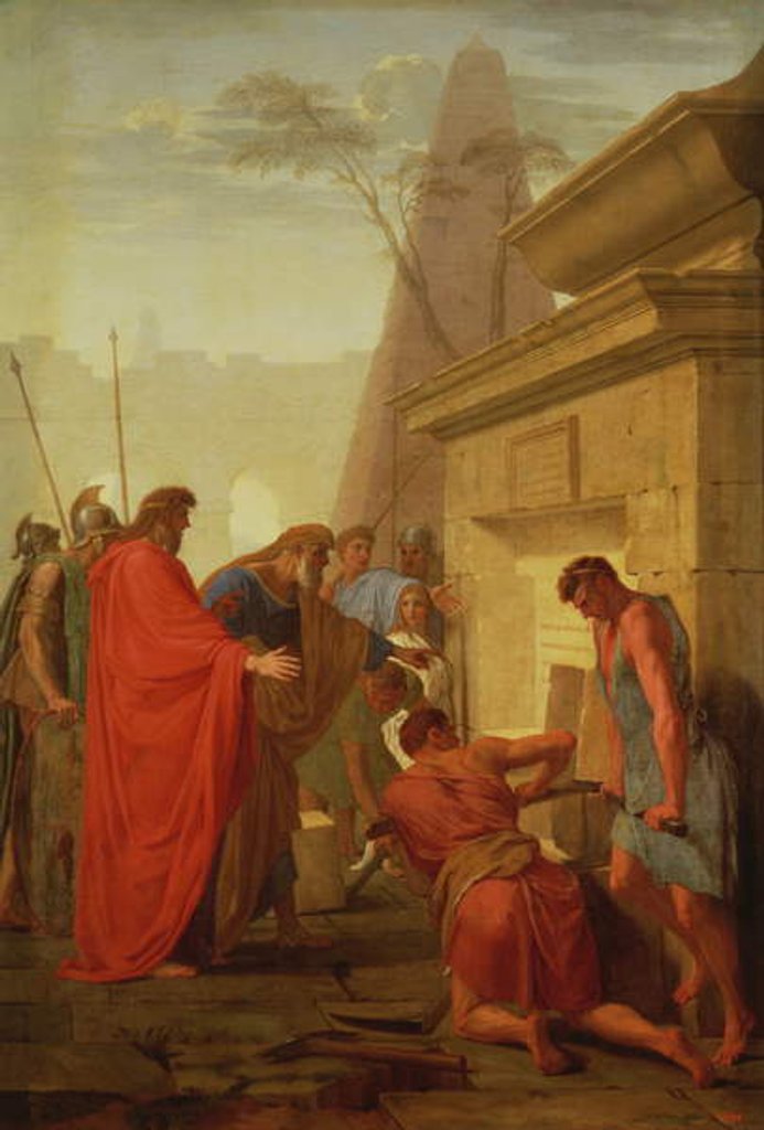 Detail of Darius Hystaspes Opens the Tomb of Nitocris, c.1649 by Eustache Le Sueur