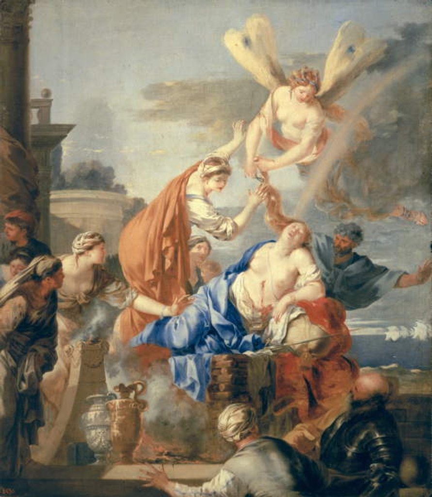 Detail of The Death of Dido, late 1630s by Sebastien Bourdon