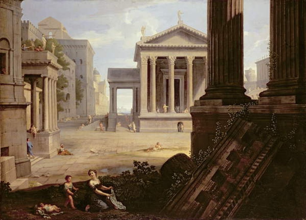 Detail of Square in an Ancient City, late 1630s by Jean Lemaire