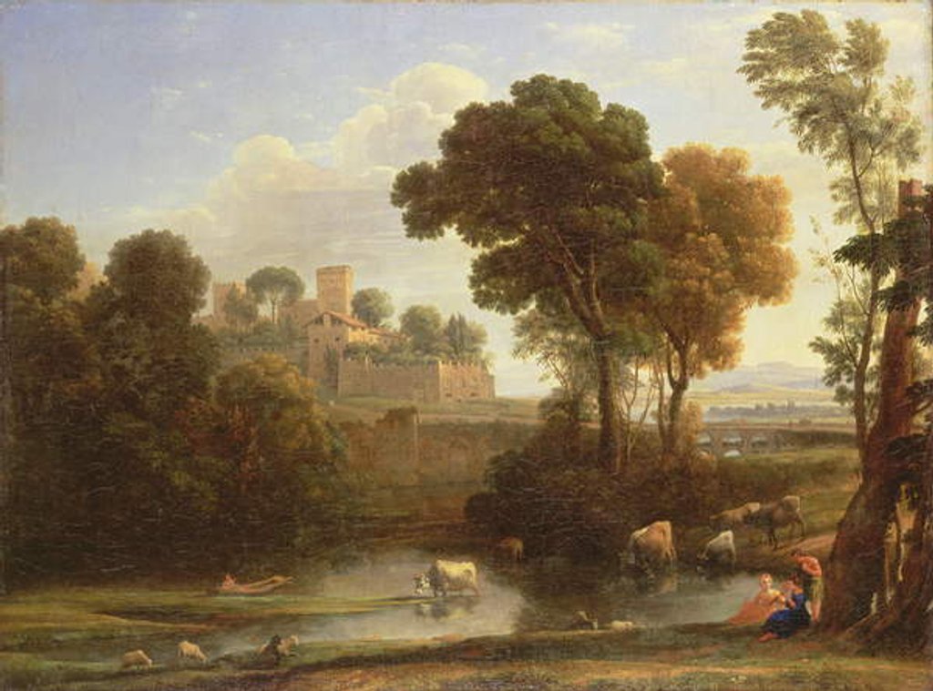 Detail of Italian Landscape, 1648 by Claude Lorrain