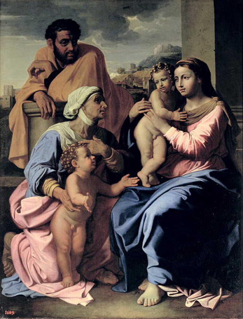 Detail of The Holy Family with St. Elizabeth and John the Baptist, 1655 by Nicolas Poussin