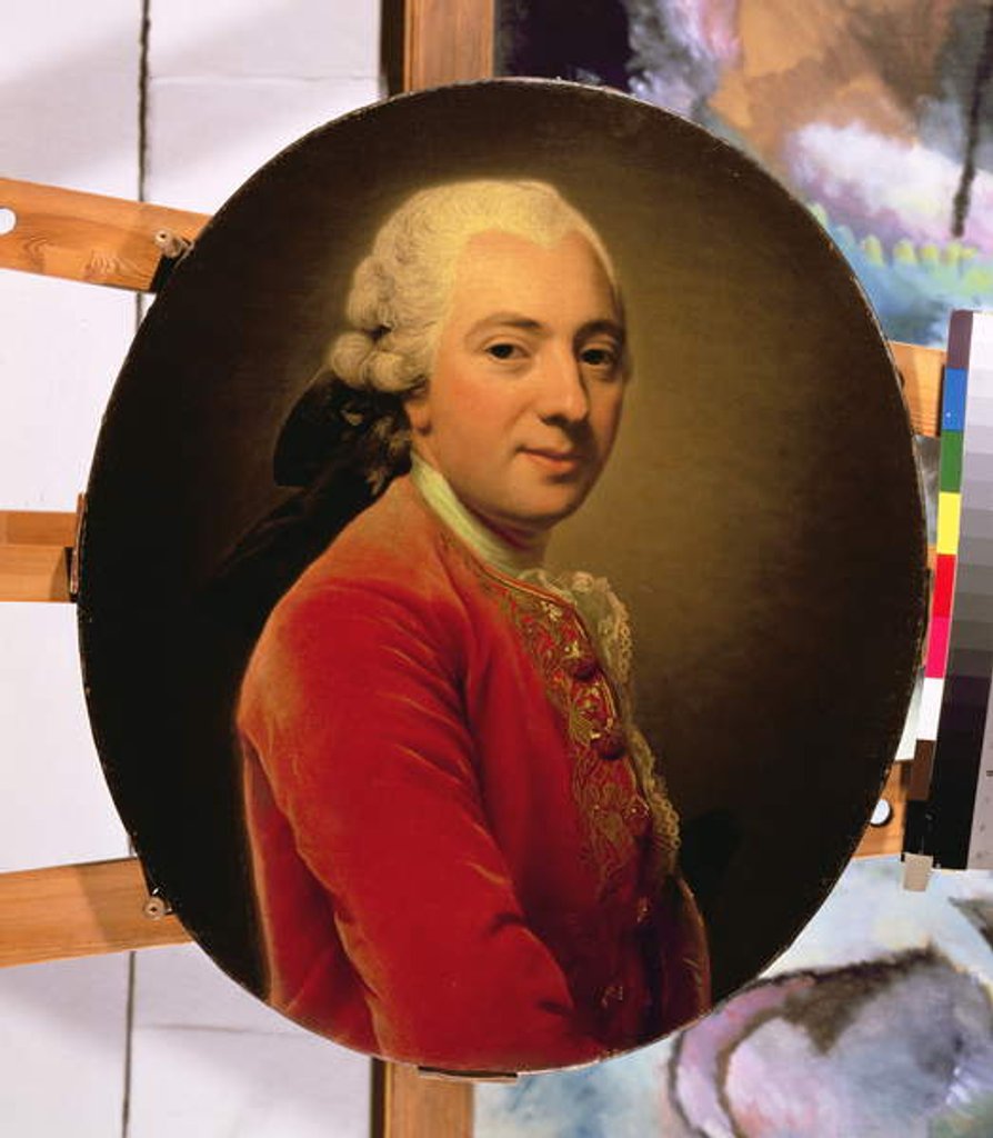 Detail of Portrait of a Man in a Red Caftan, 1764 by Alexander Roslin