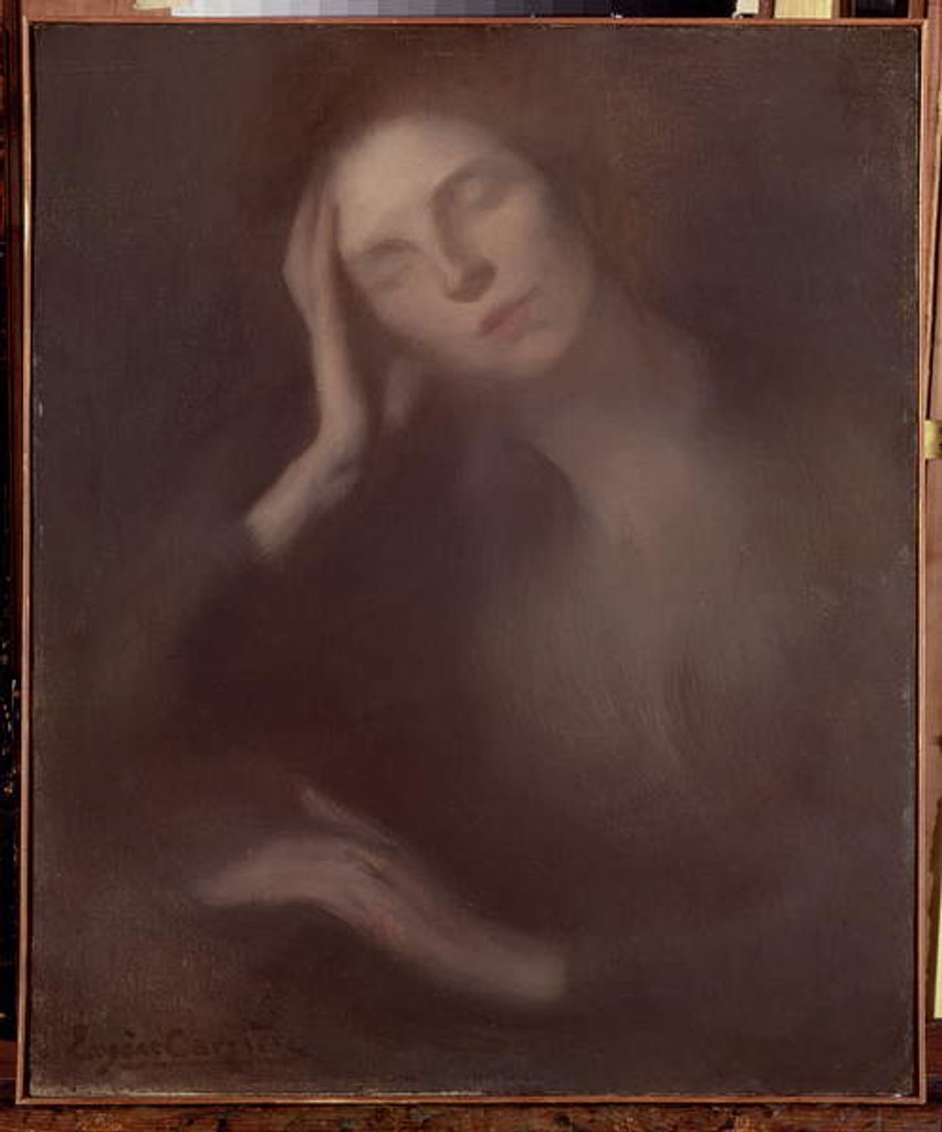 Detail of Woman Leaning on a Table, 1893 by Eugene Carriere
