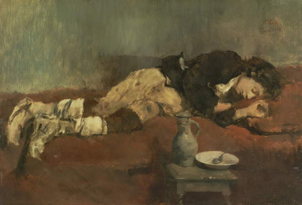 Detail of Savoyard Boy Sleeping, 1869 by Wilhelm Maria Hubertus Leibl
