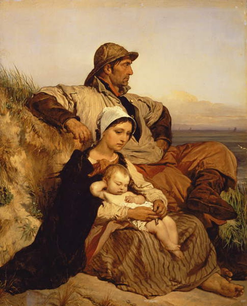 Detail of The Fisherman's Family, 1848 by Louis Gallait