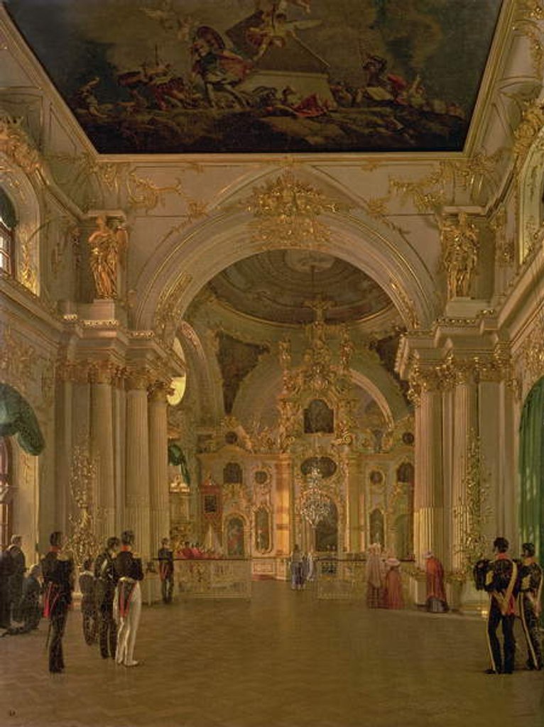 Detail of Interior of the Great Church in the Winter Palace, 1829 by Alexei Vasilievich Tyranov