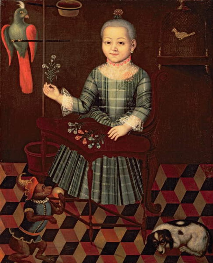 Detail of Portrait of a Small Girl by School Russian