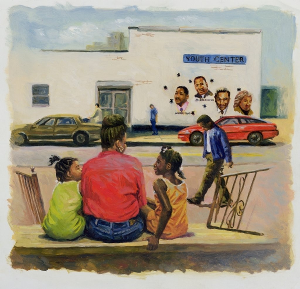 Detail of Summer City Stoop, 2000 by Colin Bootman