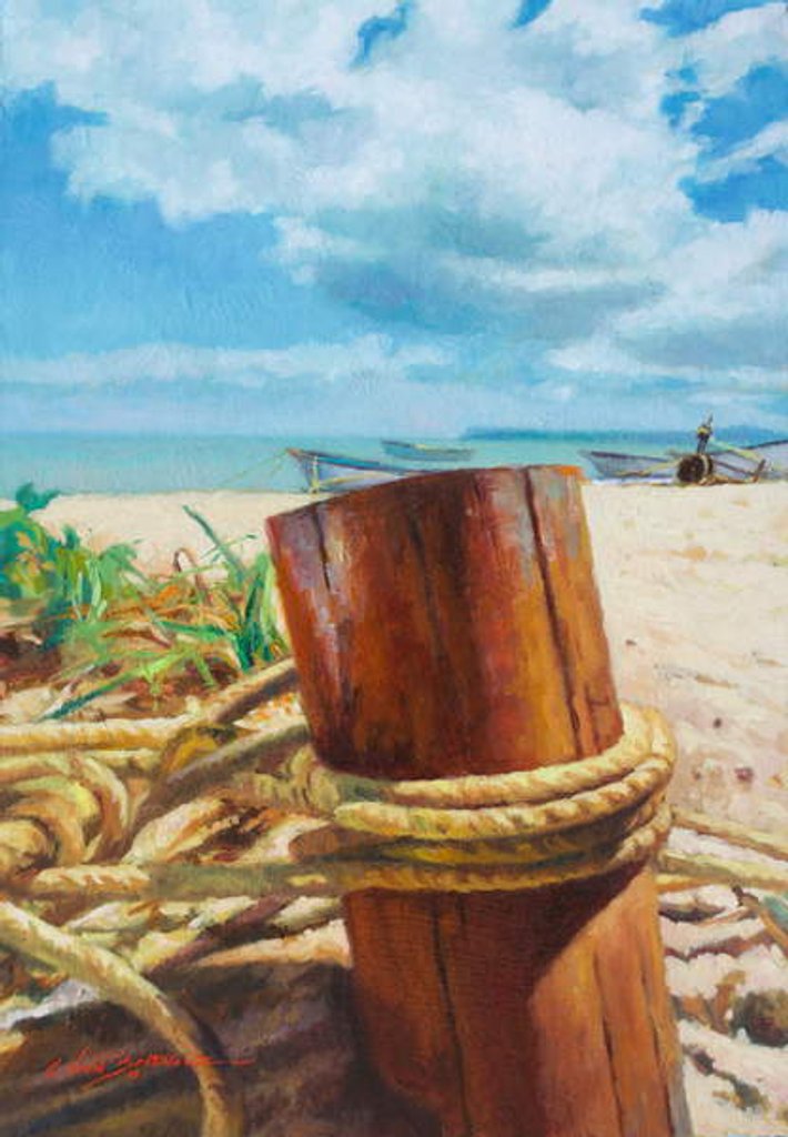 Detail of Anchored, 2018 by Colin Bootman