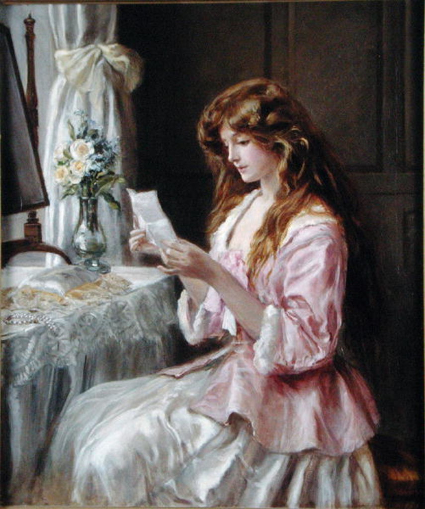 Detail of The Love Letter, 1904 by Nina Hardy