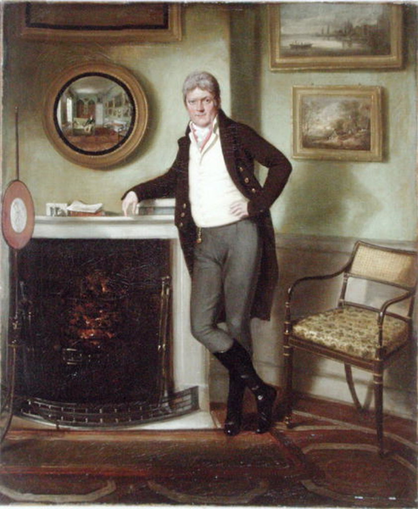 Detail of Portrait of George Henckell in his Study, c.1800 by English School
