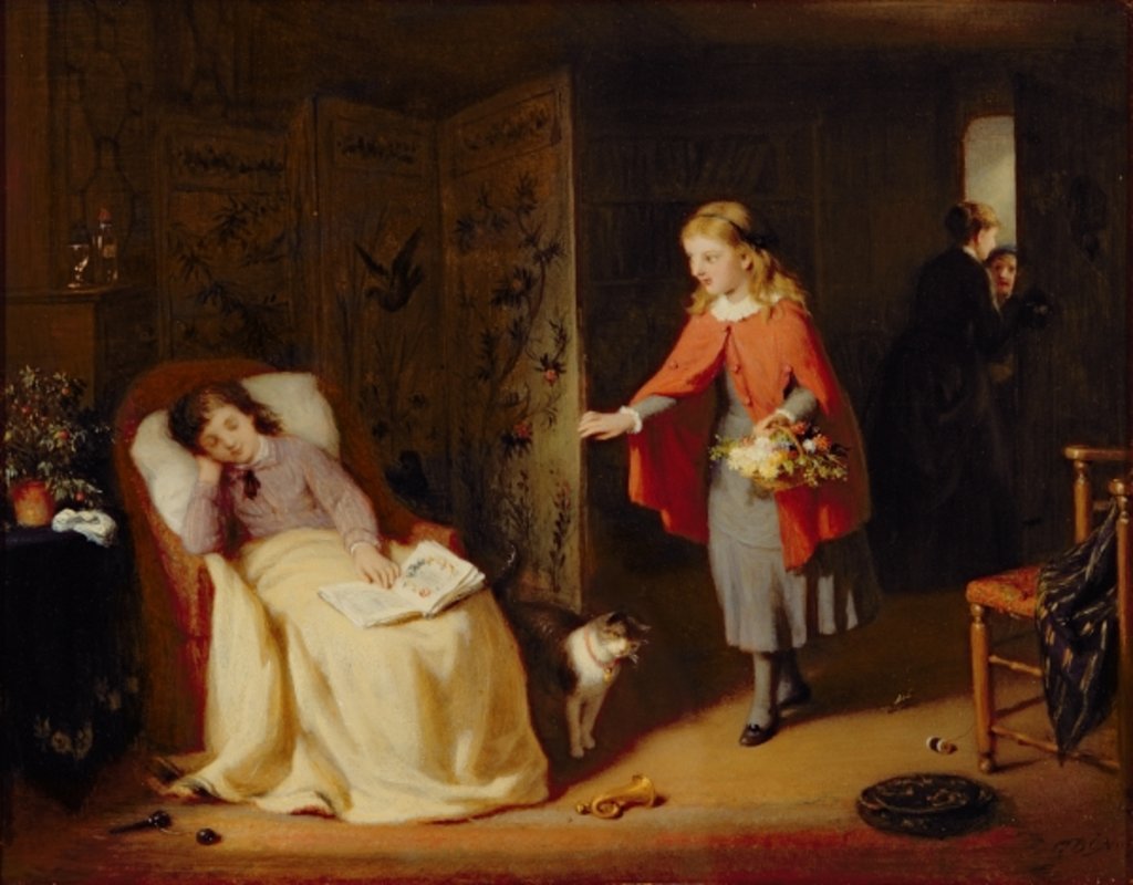 Detail of The Convalescent by George Bernard O'Neill