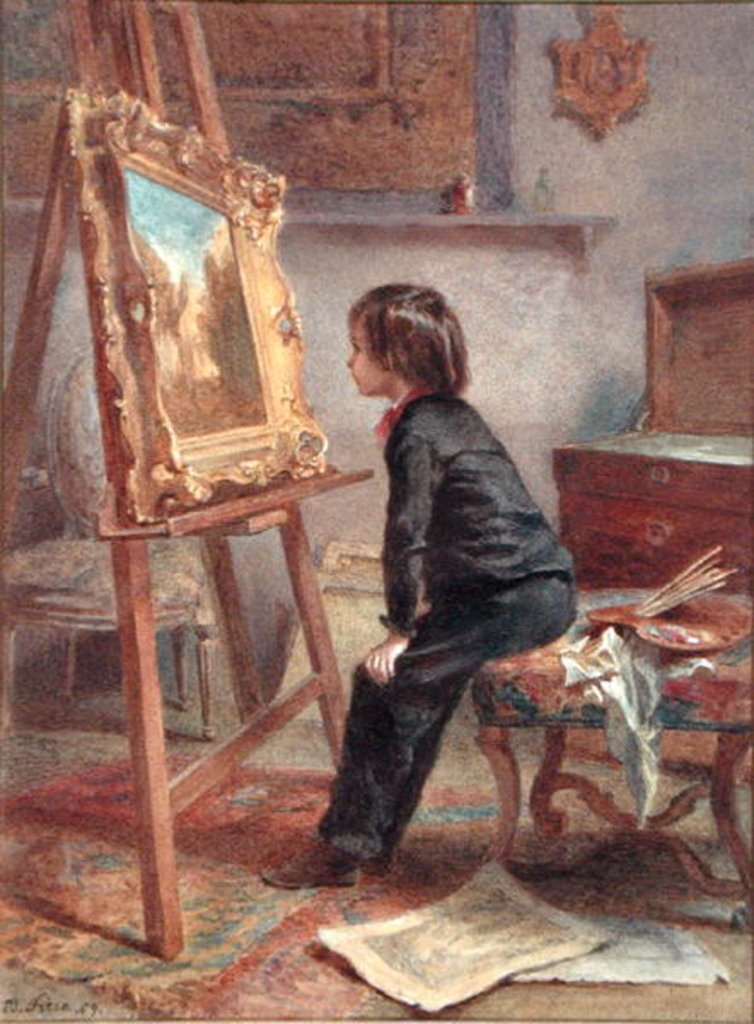 Detail of The Young Connoisseur, 1869 by Pierre Edouard Frere
