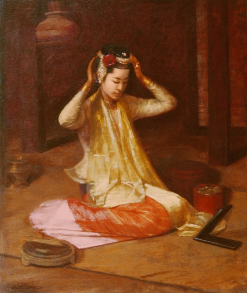 Detail of A Burmese Dancer, c.1920 by James Raeburn Middleton