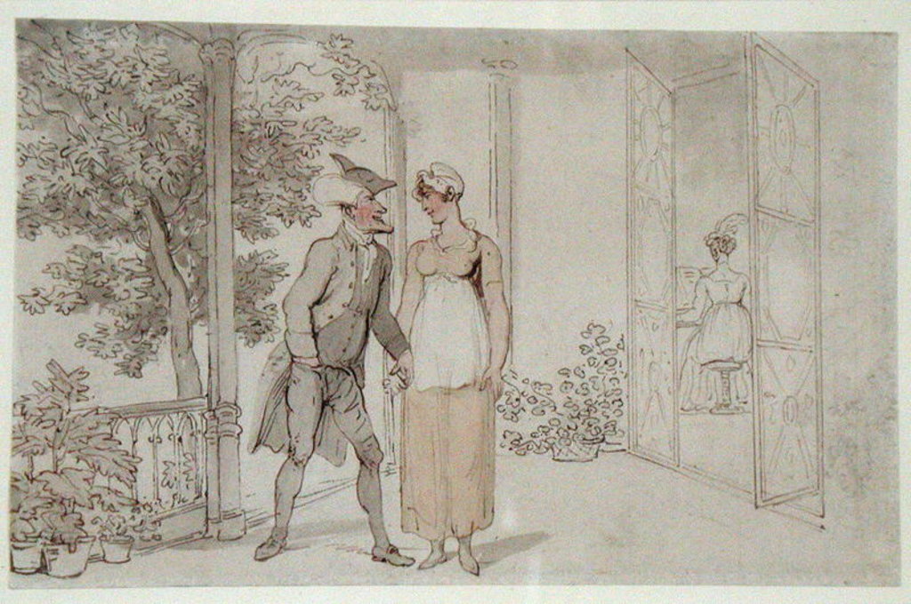 Detail of Amorous Attentions, c.1800 by Thomas Rowlandson