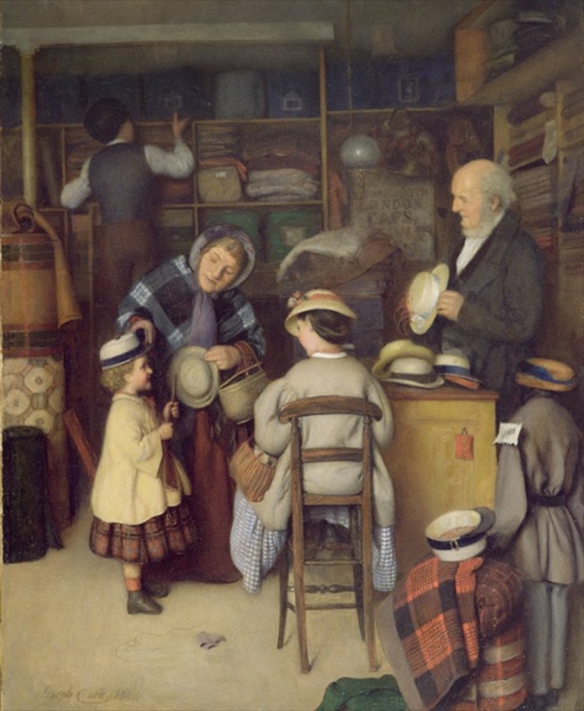 Detail of Buying a New Hat, 1880 by Joseph Clark