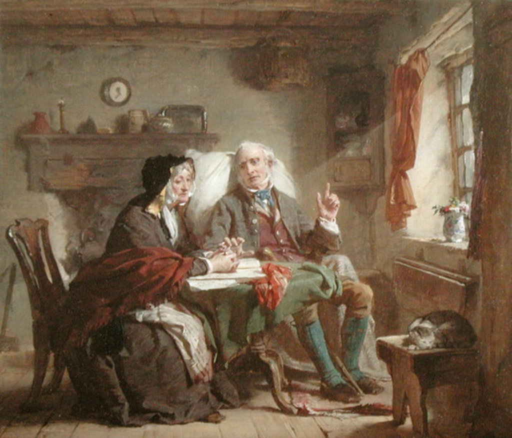 Detail of Hard Times by Thomas Faed