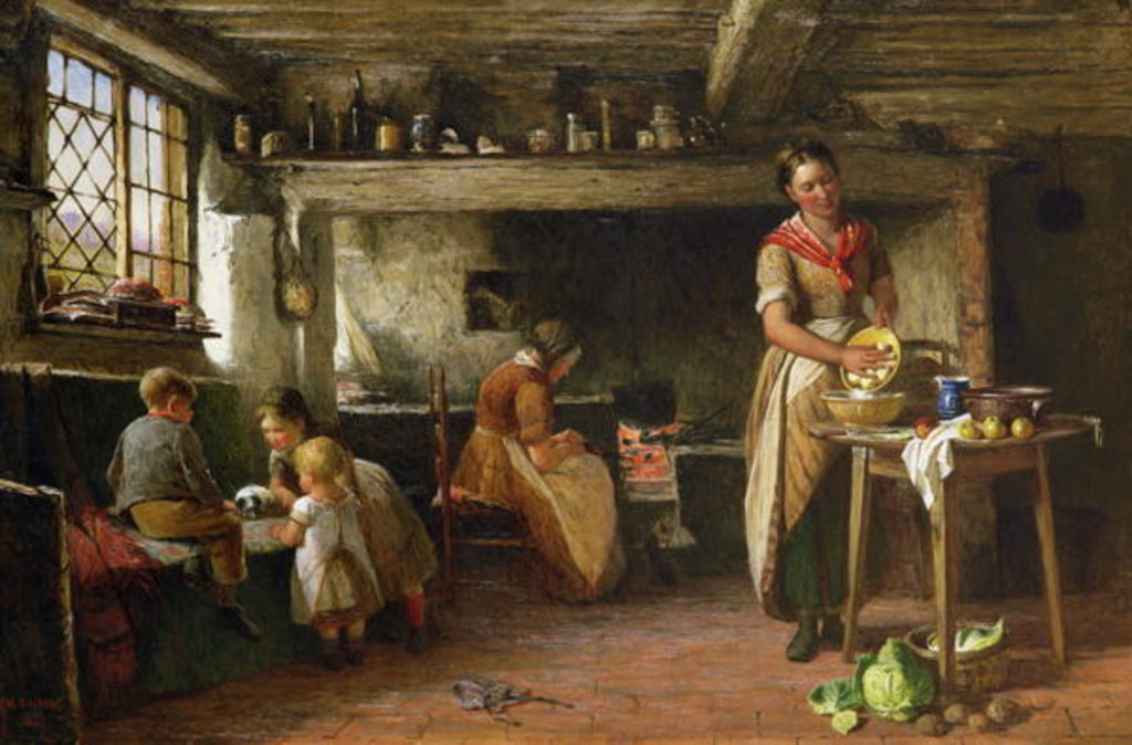 Detail of A Cottage Home, 1875 by Joseph Moseley Barber