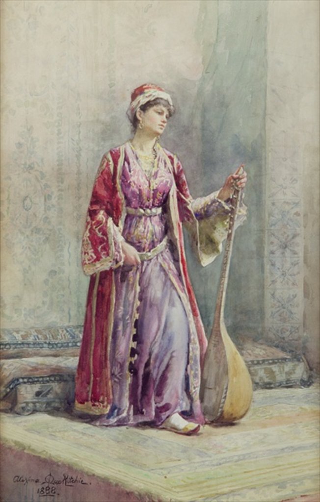 Detail of A Harem Musician, 1888 by Alexina MacRitchie