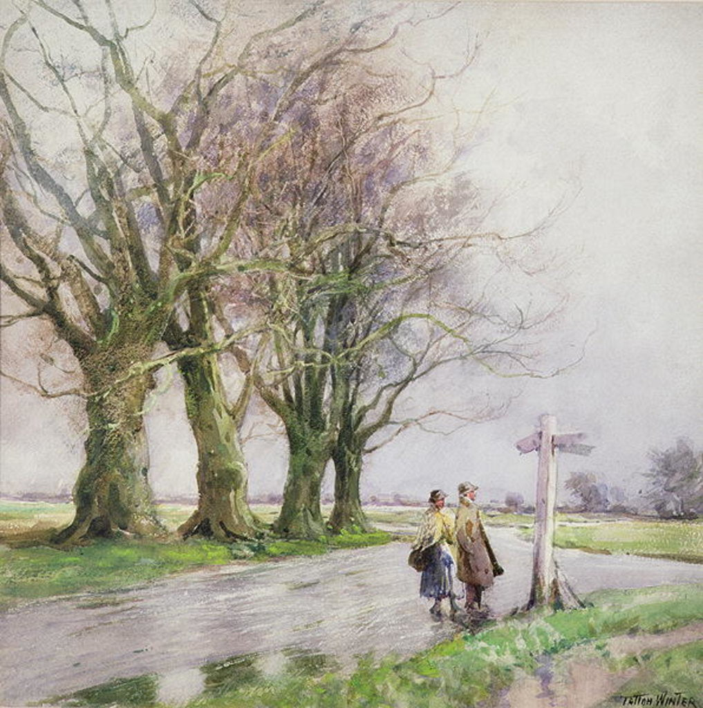 Detail of The Sign Post by William Tatton Winter