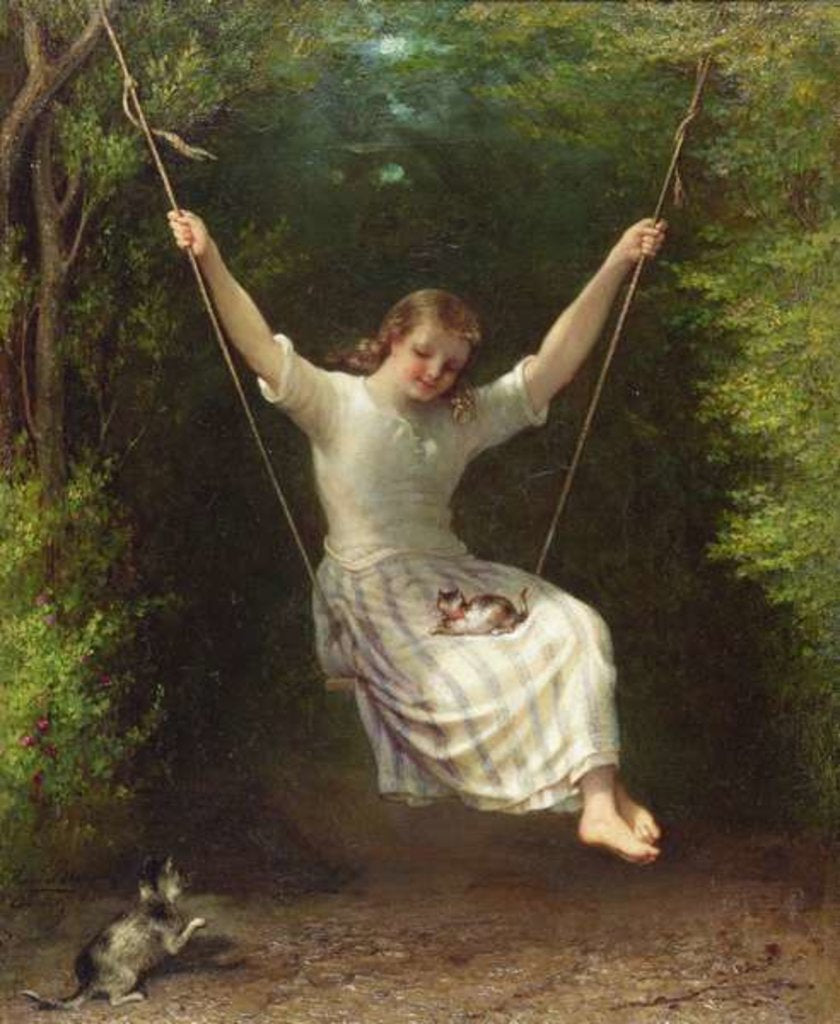 Detail of The Swing by Hendrieus Jacobus Burgers