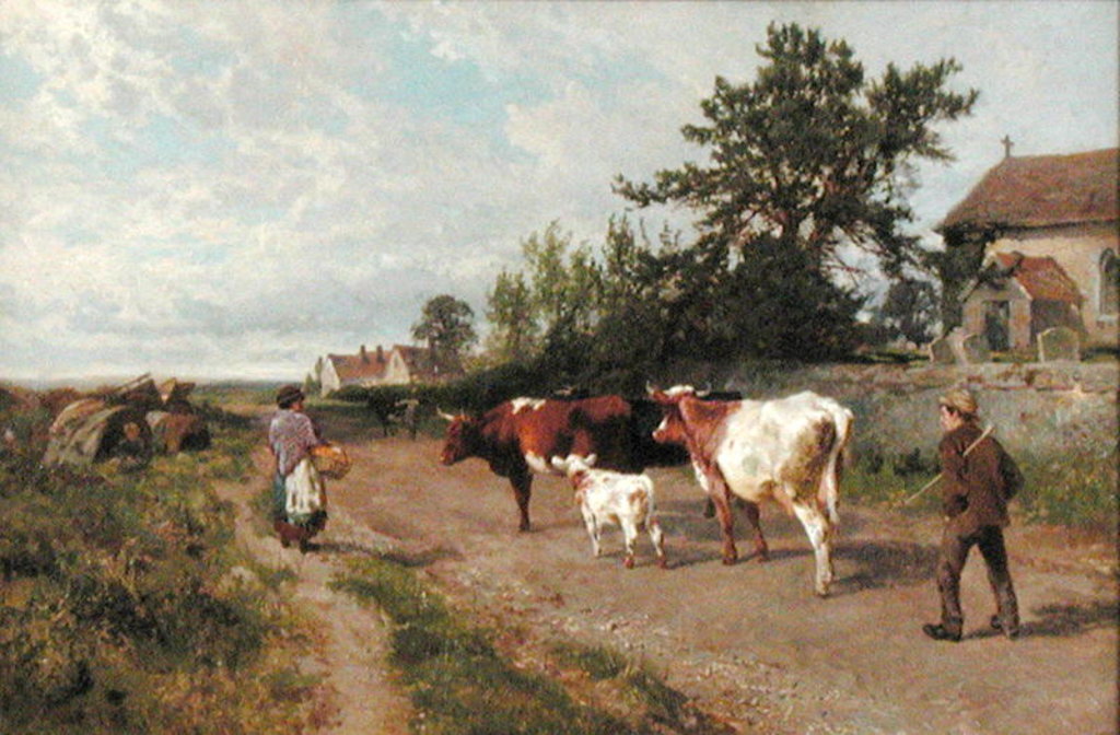 Detail of Going to Market, 1895 by Charles Collins