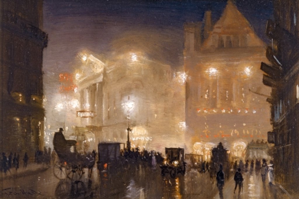 Detail of The Haymarket, London, c.1910 by George Hyde Pownall