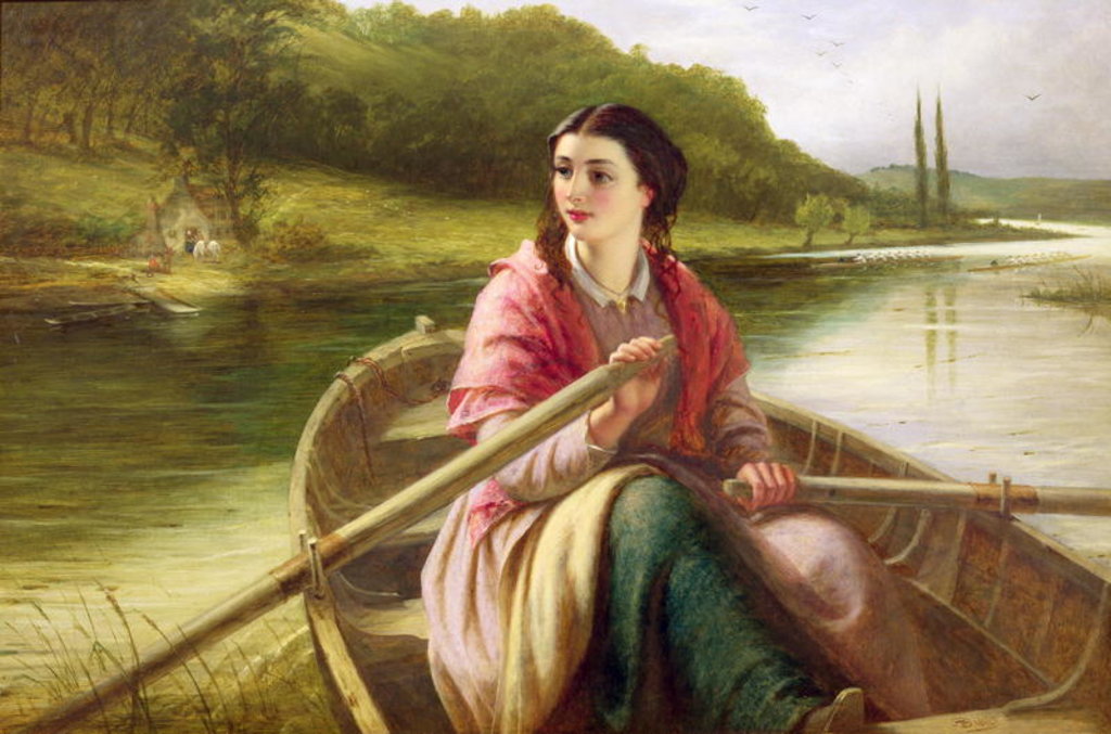 Detail of The Ferryman's Daughter, 1869 by Thomas Brooks