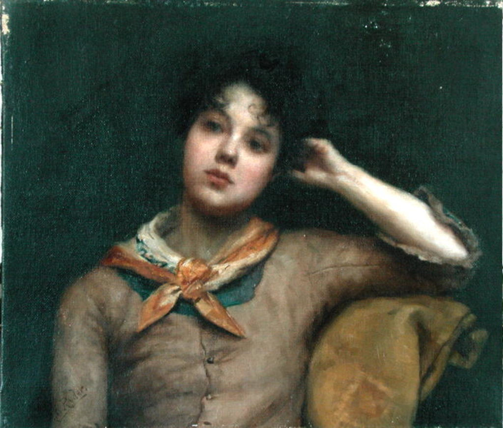 Detail of Study of a Young Woman by Harriet E. Ryder