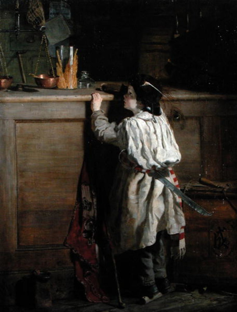 Detail of Rewards of Valour, c.1875 by Thomas Reynolds (attr. to) Lamont