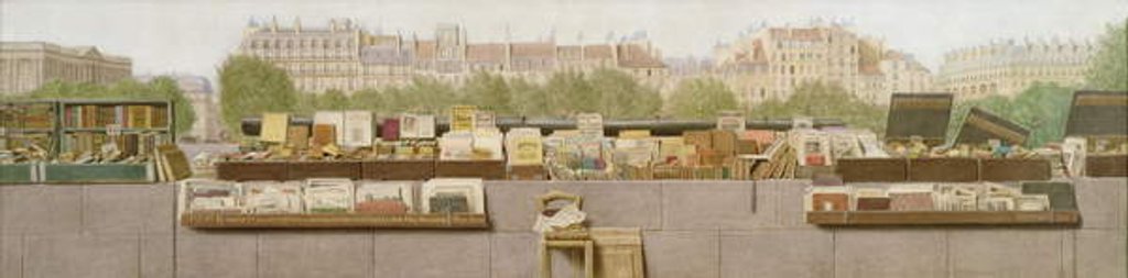 Detail of Book stalls along the River Seine, 1887 by Benjamin Walter Spiers