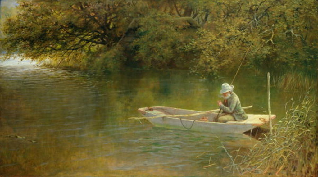Detail of Contentment, A Corner of a Norfolk Broad by George Parsons Norman
