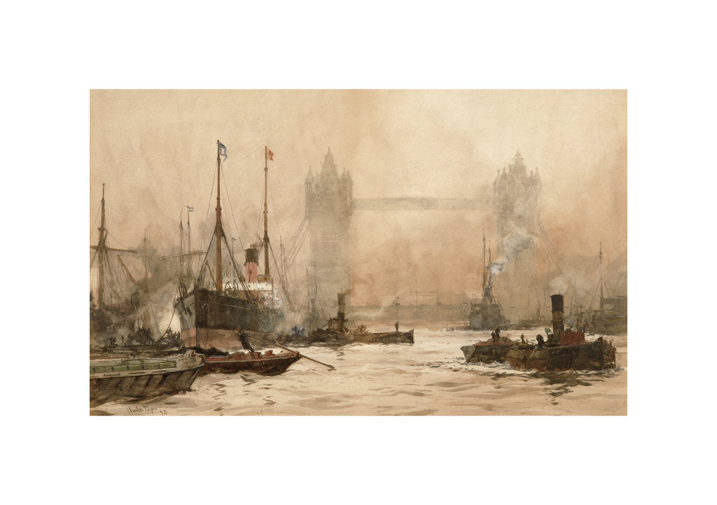 Detail of Tower Bridge from Cherry Garden Pier, c.1900 by Charles Edward Dixon