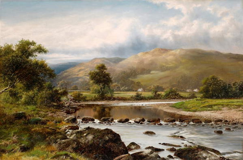 Detail of Stepping Stones at Bettws-y-Coed, North Wales by William Henry Mander