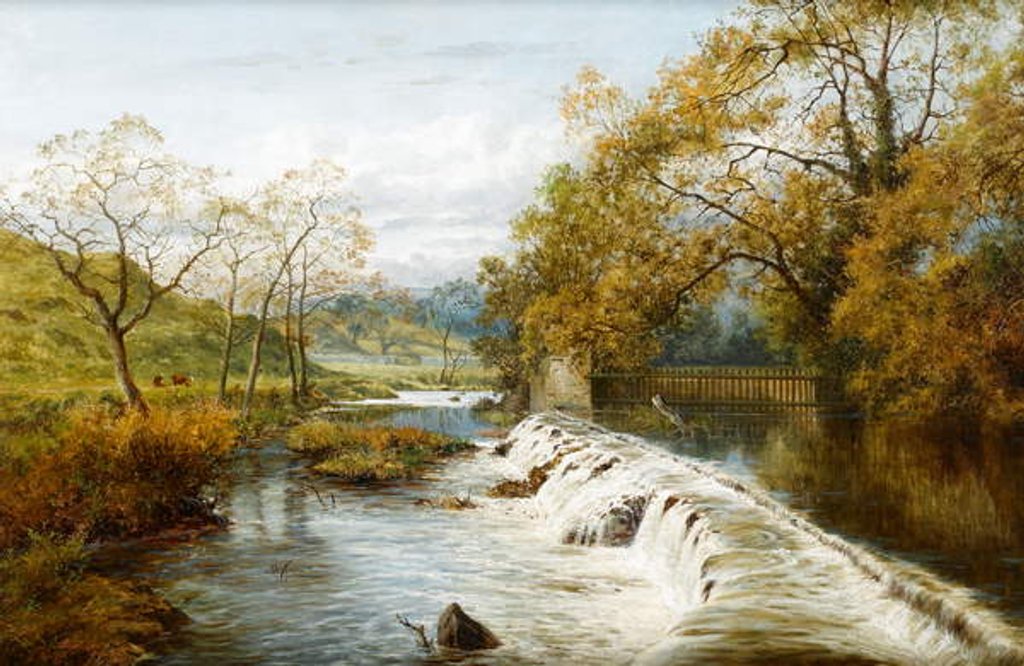 Detail of An Overflow Weir by a Mill Pond, c.1880 by English School