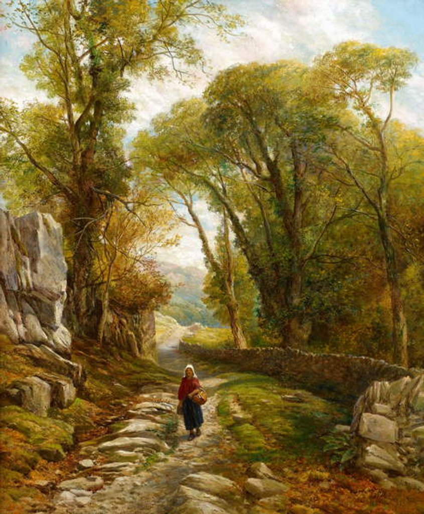 Detail of A Woodland Walk, 1872 by Frederick William Hulme