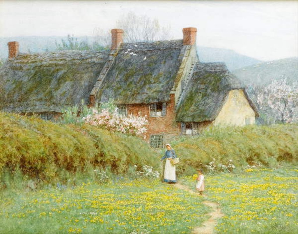 Detail of Buttercups, Near Bridport, Dorset by Helen Allingham