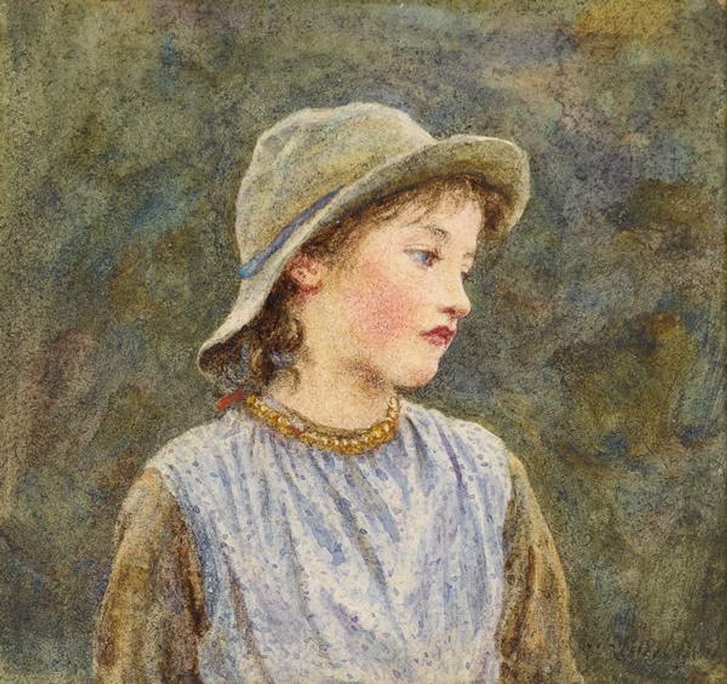 Detail of Portrait study of Hetty by Helen Allingham