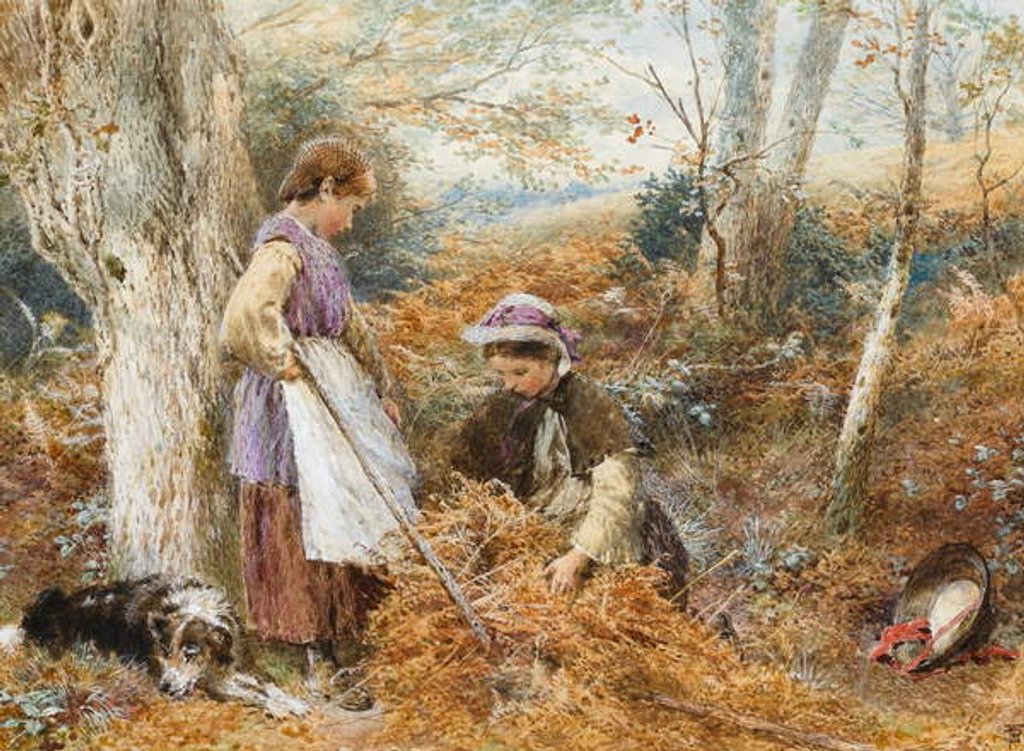 Detail of The Fern Gatherers by Myles Birket Foster