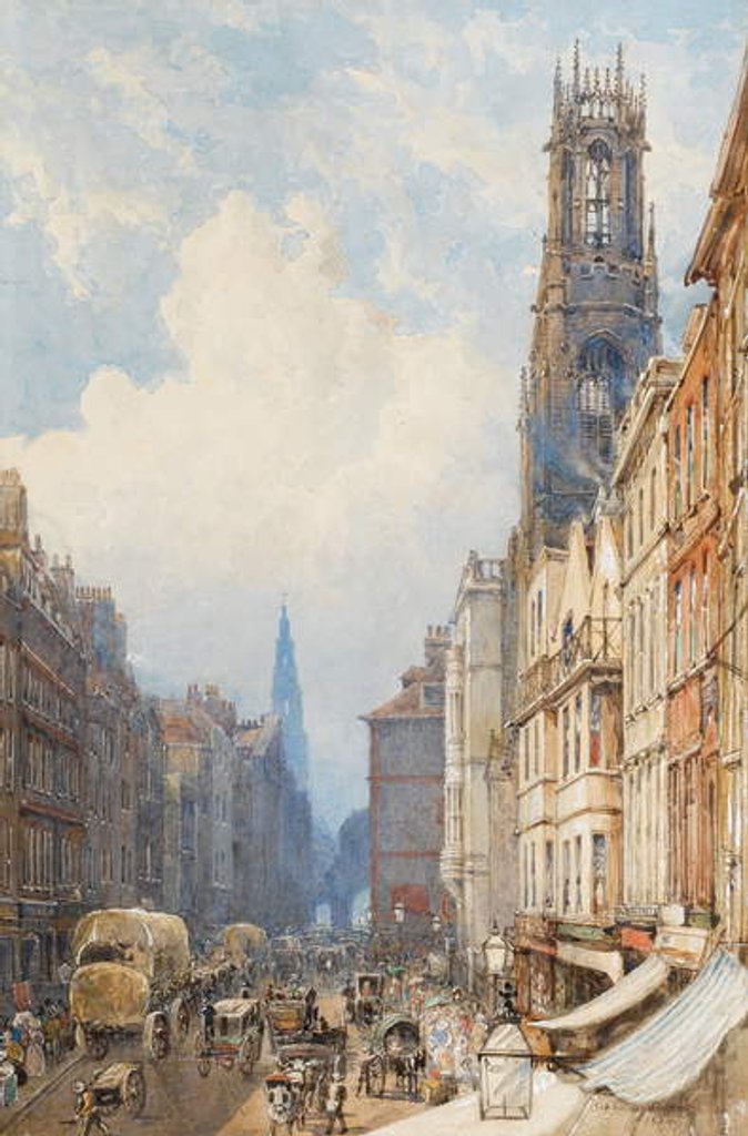 Detail of Fleet Street, London, 1834 by George Sidney Shepherd