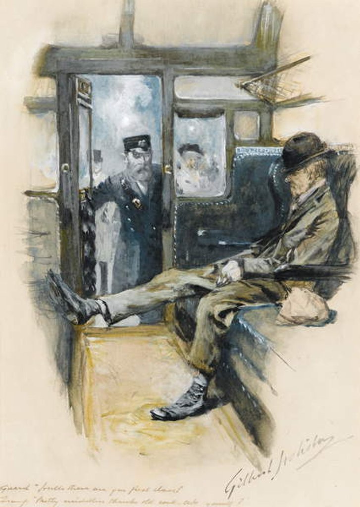 Detail of The Train Guard by Gilbert Holiday