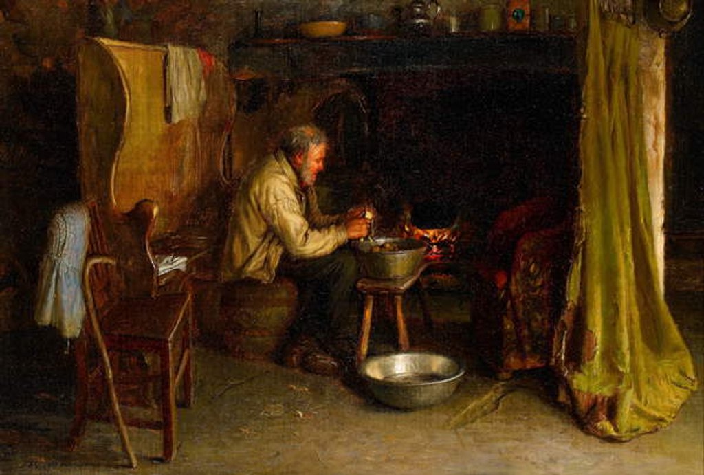 Detail of Peeling the Potatoes, 1900 by Jonathan Pratt
