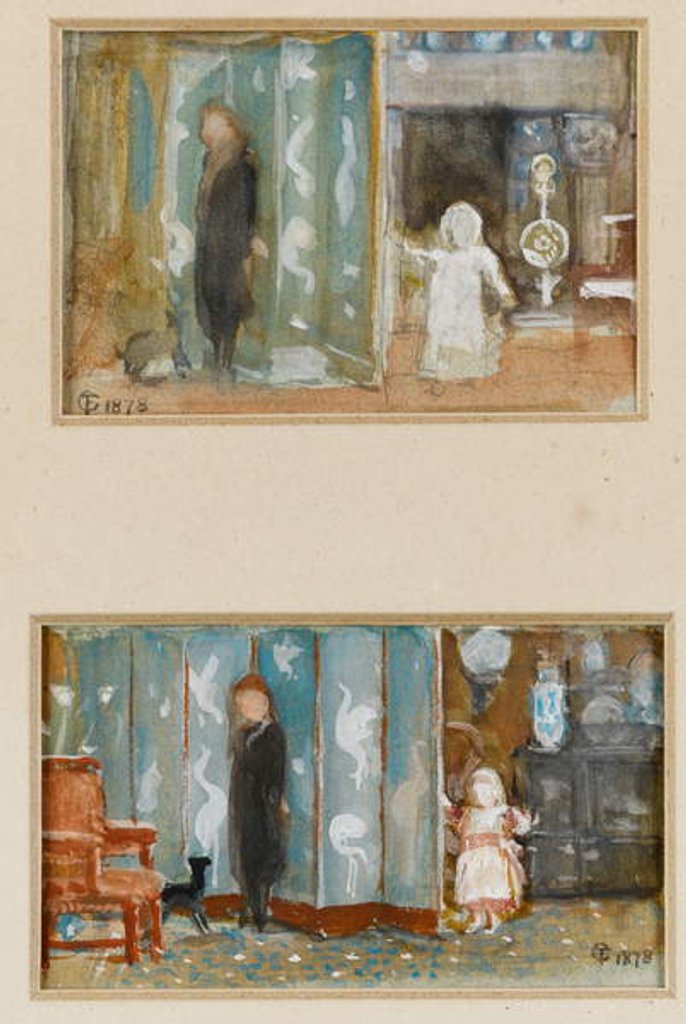 Detail of Studies for a Portrait of Frederica with Screen, 1878 by Frederick Goodall