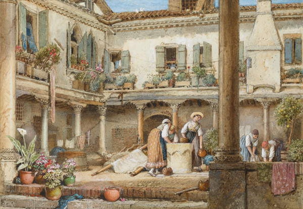 Detail of Abbazia San Gregorio, Venice by Myles Birket Foster